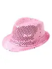 Kids Boys Girls Sequin Sparkly Fancy Dress Fedora Hat Hip-Hop Jazz Dance AU