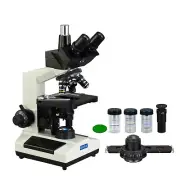OMAX Phase Contrast Trinocular Compound LED Microscope w 100X Oil Darkfield Obj.