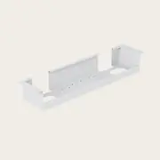 Recess Cable Tray | Cable Management | Office Desk Accessories, White / 4 Plug