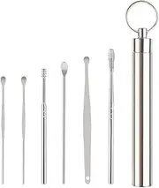 LORJE 6pcs Ear Picking Tool Earwax Removal Kit Ear Pickers Remover Curette Ear Pick Cleaner Spoon Cleaning Tools Spiral Ear pick