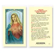 Novena Prayer to The Immaculate Heart of Mary Laminated Holy Cards 25-Pack
