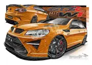 HSV GTSR W1 LIGHT MY FIRE A2 FRAMED PRINT CAR ART
