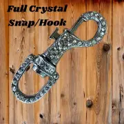 3” Full Crystal hook/Clasp swivel Snap W/Clear Crystals