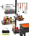 Griddle Caddy for Blackstone Griddle Accessories, BBQ Grill Caddy with Paper Tow