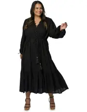 [Indigo Tonic] Cushla Midi Dress in Black