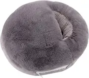 [Minkissy] 1Pc Foot Warmer Heating Slippers Soft Electric Heating Shoes for Cold Winter Grey Portable Powered Design for Instant Warmth for Home and Office Use
