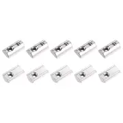 Roll in Spring T Nuts (M5x20mm) 50Pcs, Carbon Steel Spring Loaded T Nut