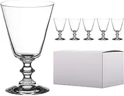 Crystal Red Wine Glasses 'Elizabeth' | Vintage Style | Lead Free Crystal | Set of 6