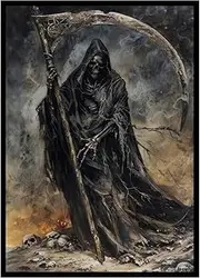 Katomula 100 MTG Card Sleeves with 100 Inner Sleeves, Textured Back Art Sleeves, Fit Standard Size Cards - GrimRipper