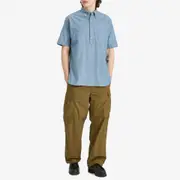 Beams Plus Button Down Popover Short Sleeve Chambray Shirt