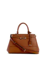GUESS Brown Silvye Satchel Bag