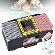 Automatic Card Shuffler Machine, 2 Deck Smart Electric Poker Shuffling Machine, One-Click Start, No Jamming, Automatic Stop, Poker Card Shuffler Machine for Poker, Uno, Blackjack