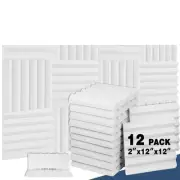 Soundproof Foam 12 Pcs Sound-absorbing Panels High Density Sound Proof Wall P...