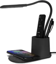 Aduro U-Light LED Desk Lamp with Wireless Charger Dimmable Eye-Caring Black