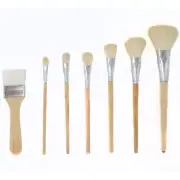 7 Size Mop Brush for Acrylic Painting Blending Paint Brushes with Wooden Hand...