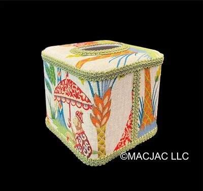 Monkey Fabric Covered Tissue Box Cover New