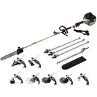 Pole Chainsaw Hedge Trimmer Brush Cutter Whipper Snipper Saw 9-in-1 5.6m 62CC