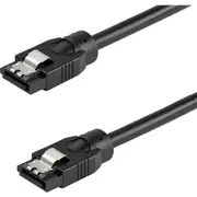 StarTech.com 0.3 m Round SATA Cable - Latching Connectors - 6Gbs SATA Cord - SATA Hard Drive Power Cable - Lifetime Warranty (SA