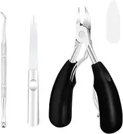 Podiatrist Toenail Clippers, Pedicure Toenail Cutters with Super Sharp Curved Blade, Professional Thick & Ingrown Toe Nail Clippers for Adults & Seniors