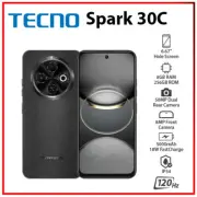 (New) TECNO Spark 30C 8GB+256GB BLACK Dual SIM Unlocked Android Cell Phone