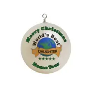 Personalized Worlds Best Daughter Ornament Christmas 3