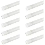 10PK Sunlite LED T8 Plug, Play Shatter Proof 14W Light Bulb Medium Bi-Pin (G13)