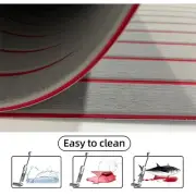 EVA Foam Boat Flooring Marine Teak Decking For Yacht Carpet Grey + Red 90×240cm