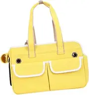 yuksok Soft Sided Carrier Pet Travel Bag Soft Pouch Zipper Closure Pet Carrier Dog Carriers Purse for Small Medium Dogs Cats Camping, Yellow