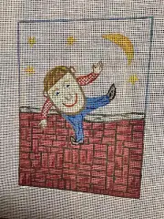 New Hand Painted Needlepoint canvas- Humpty Dumpty