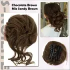 Messy Bun Updo Claw Chignon Clip in Hair Piece Ponytail Extensions Curly Thick