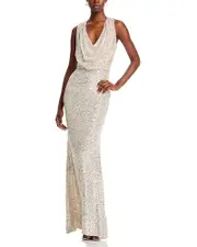 Eliza J Halter Sequin Gown 14