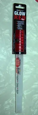 Life Gear GLOW RED Comb. Glow Stick, Flashlight, Whistle... - 200 Hours! - NIP!