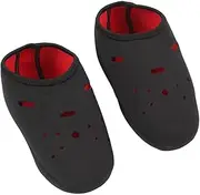 [Healeved] 1 Pair Non Slip Diving Socks for Adults Breathable Snorkeling Swimming Footwear XL Black with Lining for Water Sports Lightweight Quick Dry