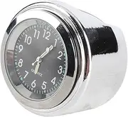 Motorcycle Clock, 22-25mm Universal Handlebar Clock, Metal Mount, Black Dial (Black)