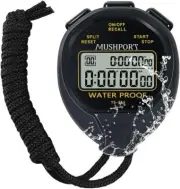 Waterproof Stopwatch Timer 30 Laps/Splits Only Stopwatch Mode, ON/Off Silent For