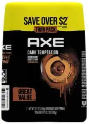 New Axe Body Spray for Men Deodorant Dark Temptation, 5.1 oz Twin Pack