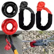 Recovery Ring Snatch Block Pulley 41000lbs, Soft Shackle Tow Winch Rope Straps