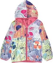 [GuoChe] Sherpa Fleece Girls Colorful Floral Funny Boys Outerwear Peach Fleece Baby Boy Clothes 3-10T