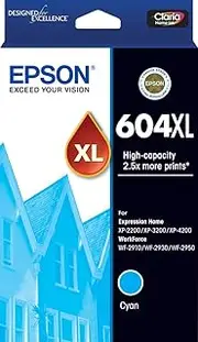 Epson 604XL - High Capacity - Cyan Ink Cartridge for XP-2200, XP-3200, XP-4200, WF-2910, WF-2930, WF-2950, C13T10H292, Large