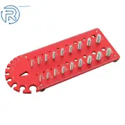 Nut and Bolt Thread Checker Set, 18 Hole 3/32 to 1/2 inch