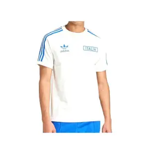 【adidas 愛迪達】Figc Og 3s Tee 男款 白藍色 休閒 運動 圓領 短袖 IS0618