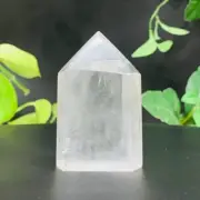 136g Natural White Calcite Quartz Obelisk Crystal Wand Point Reiki Healing