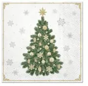 Christmas Paper Lunch Napkins FROSTY TREE 20pcs Decoupage Craft Napkins
