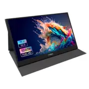 Viewmax Portable Monitor: Stunning FHD Display, USB-C, HDMI, Built-in Speaker -