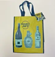 NEW Trader Joe's Reusable Grocery Shopping Gift Bag 6 Bottle Beverage Tote Drink