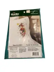 Bucilla 2002 Christmas Santa’s Coming Town 2 Pillowcases Stamped Cross Stitch