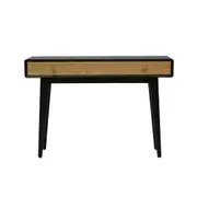 6IXTY Twin Hallway Console Hall Wooden Table - Black / Natural