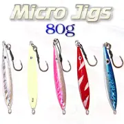 Multi 80g Micro Jigs Metal Jig Fishing Lure Snapper Jigging Tuna Lure Kingfish