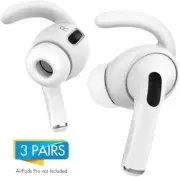 AirPods Pro Ear Hooks Anti-Slip Ear Covers White - 3 Pairs USA Quick Ship