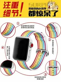 在飛比找樂天市場購物網優惠-適用apple watch蘋果手錶錶帶精織尼龍回環運動iwa